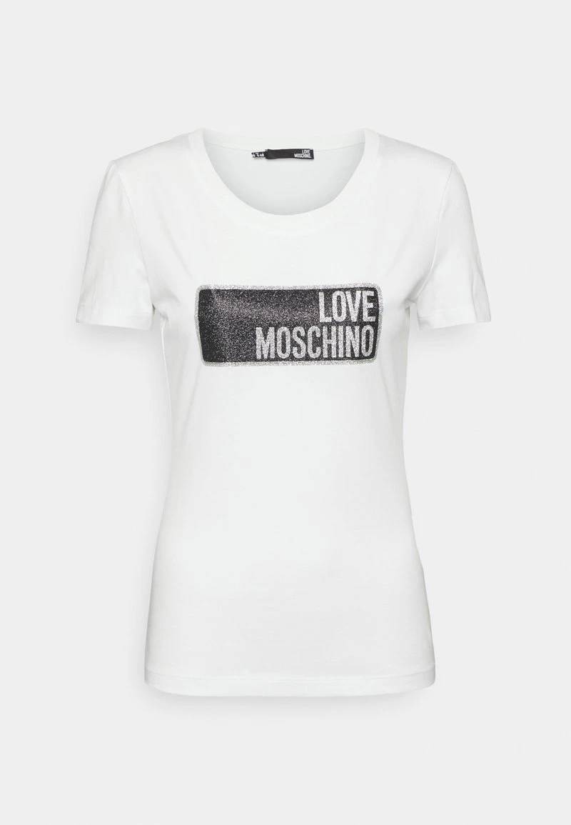 A buon mercato π₯° Love Moschino T-shirt Con Stampa - Optical White, Donna π 1 A buon mercato π₯° Love Moschino T-shirt Con Stampa - Optical White, Donna π