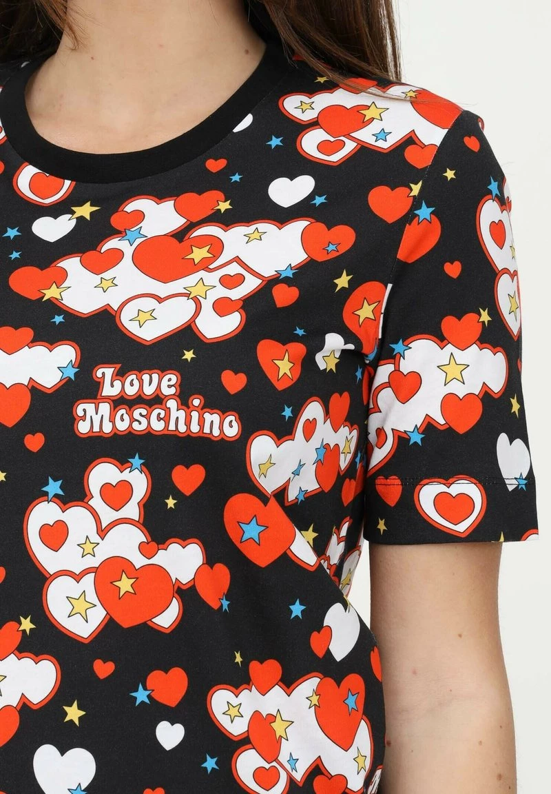 Bilancio π Love Moschino T-shirt Con Stampa - Cuor Stel Nero, Donna π 3 Bilancio π Love Moschino T-shirt Con Stampa - Cuor Stel Nero, Donna π - immagine 3