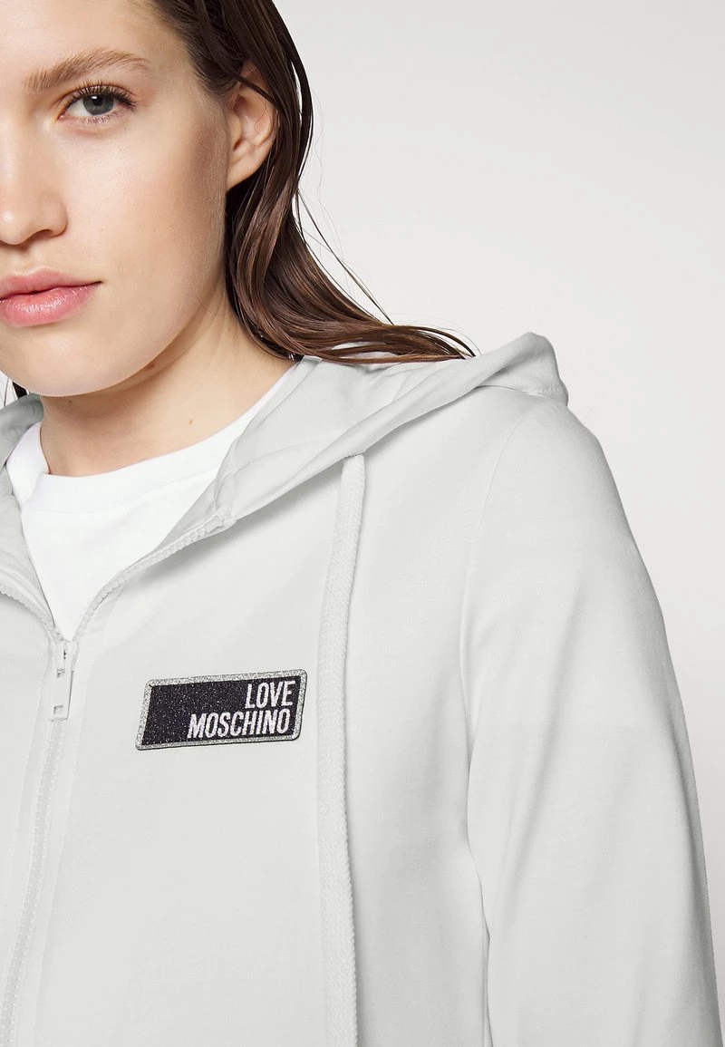 Buono 🤩 Love Moschino Felpa Con Zip - Optical White, Donna ⭐ 5 Buono 🤩 Love Moschino Felpa Con Zip - Optical White, Donna ⭐ - immagine 5
