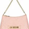 Promo 💯 Love Moschino LOGO CHAIN POUCHETTE - Borsa A Mano - Pink, Donna ✔️