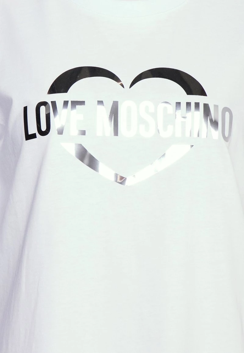 Buono β¨ Love Moschino T-shirt Con Stampa - Optical White, Donna π 3 Buono β¨ Love Moschino T-shirt Con Stampa - Optical White, Donna π - immagine 3