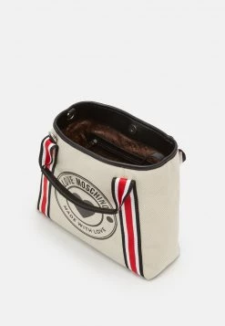 Vendita calda 👍 Love Moschino STRIPED 👜 HANDBAG - Borsa A Mano - Beige, Donna 😉 -Vendite Love Moschino de9bcb3484ba4f589614f4e2bb6e8386