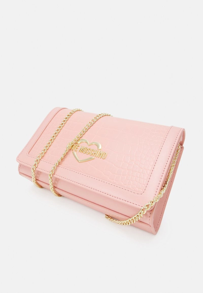 Presa π Love Moschino CROC HEART HARDWARE CROSSBODY - Borsa A Tracolla - Pink, Donna π 4 Presa π Love Moschino CROC HEART HARDWARE CROSSBODY - Borsa A Tracolla - Pink, Donna π - immagine 4