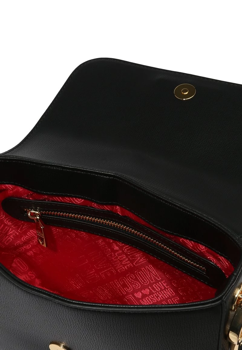 Presa ✔️ Love Moschino MIT LABEL PLATE - Borsa A Tracolla - Nero, Donna 🧨 2 Presa ✔️ Love Moschino MIT LABEL PLATE - Borsa A Tracolla - Nero, Donna 🧨 - immagine 2