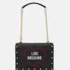 Buono 🛒 Love Moschino HEART STUD SHOULDER BAG - Borsa A Mano - Nero, Donna 🌟