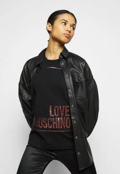 A buon mercato 🎉 Love Moschino T-shirt Con Stampa - Black, Donna 🔔 -Vendite Love Moschino e72c35e993fd4aec901d9d17d17598e2