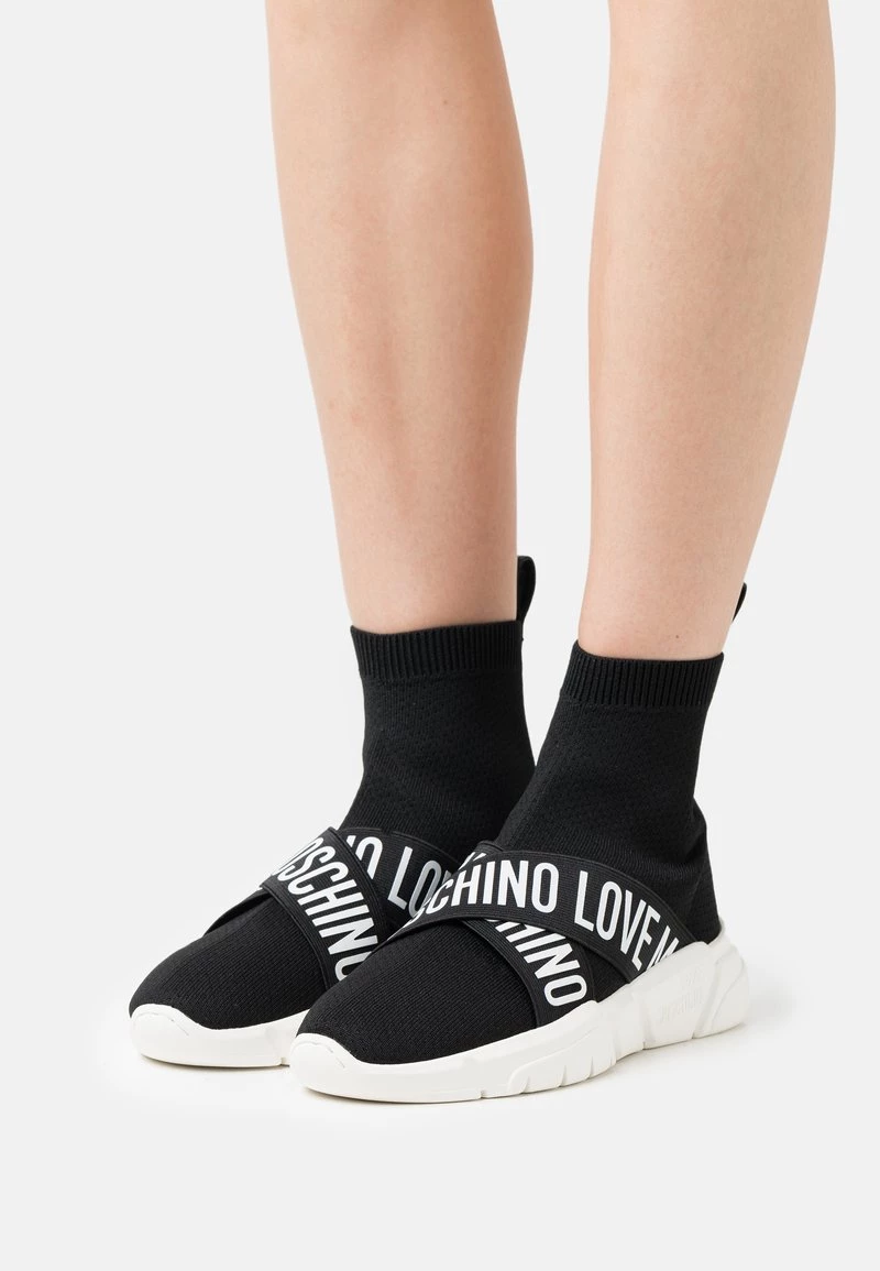 Promo π Love Moschino π Sneakers Alte - Nero, Donna β 1 Promo π Love Moschino π Sneakers Alte - Nero, Donna β