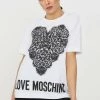 Sconto 🥰 Love Moschino T-shirt Con Stampa - Optical White, Donna 😉