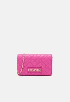 Bilancio 🧨 Love Moschino QUILTED CHAIN LOGO CROSSBODY - Borsa A Tracolla - Fuxia, Donna 😀