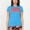 Offerte 🥰 Love Moschino T-shirt Con Stampa - Azure, Donna 🔔