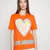 Buono ✔️ Love Moschino T-shirt Con Stampa - Orange, Donna 🧨