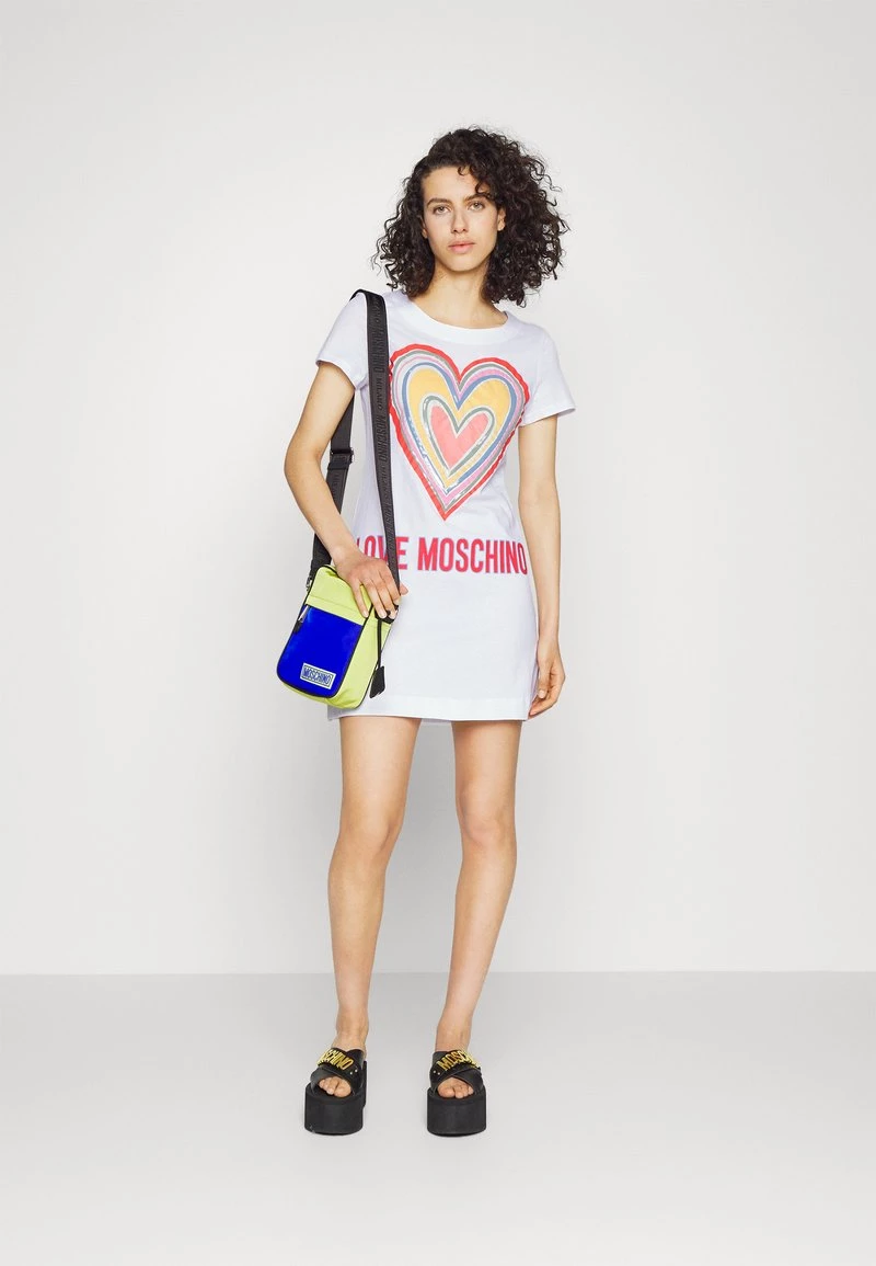 Miglior prezzo 🤩 Love Moschino Vestito Di Maglina - Optical White, Donna ✨ 2 Miglior prezzo 🤩 Love Moschino Vestito Di Maglina - Optical White, Donna ✨ - immagine 2