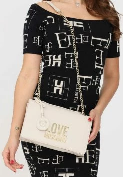 Nuovo 😀 Love Moschino Borsa A Tracolla - Avorio, Donna 💯