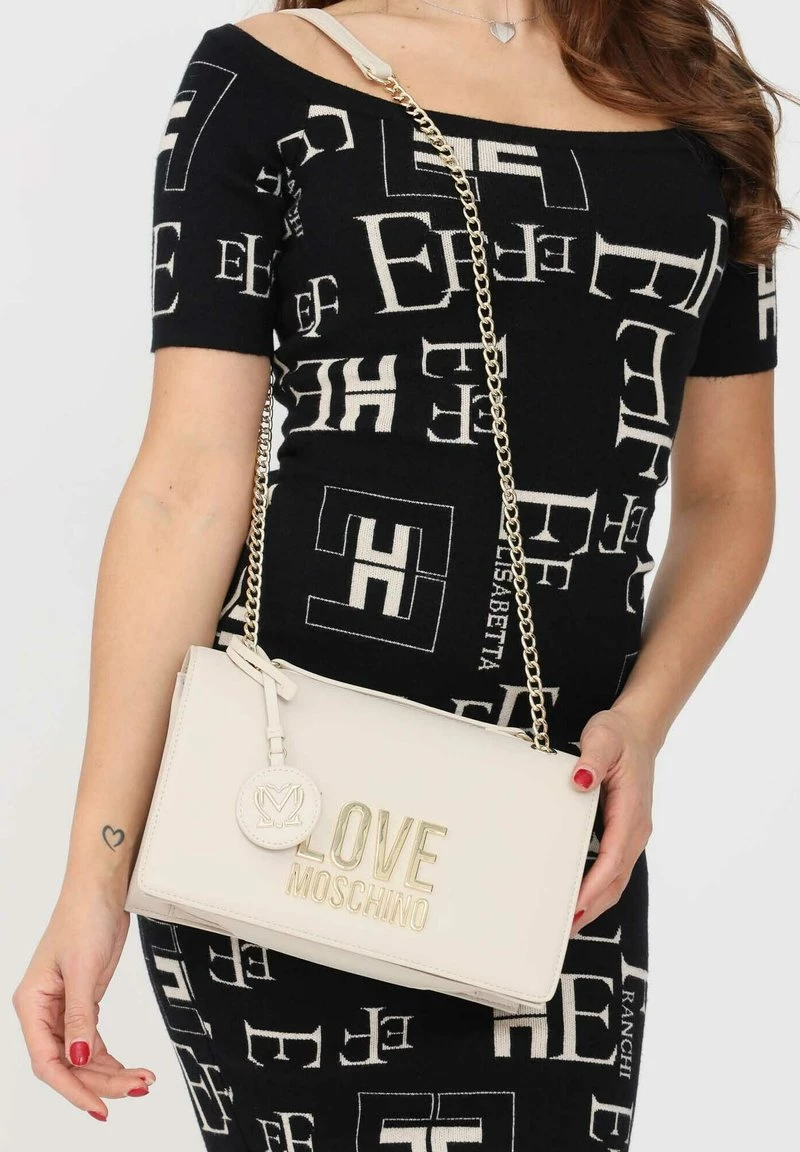 Nuovo π Love Moschino Borsa A Tracolla - Avorio, Donna π― 1 Nuovo π Love Moschino Borsa A Tracolla - Avorio, Donna π―