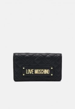 I primi 10 π Love Moschino QUILTED LOGO FLAP WALLET - Portafoglio - Nero, Donna β€οΈ