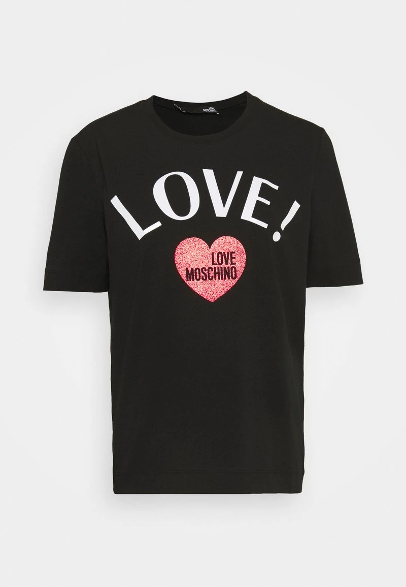 Acquistare ✨ Love Moschino T-shirt Con Stampa - Black, Donna ⭐ 4 Acquistare ✨ Love Moschino T-shirt Con Stampa - Black, Donna ⭐ - immagine 4