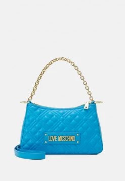 Migliore vendita 😉 Love Moschino LOGO CHAIN POUCHETTE - Borsa A Mano - Oceano, Donna 🔔