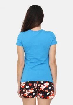 Offerte 🥰 Love Moschino T-shirt Con Stampa - Azure, Donna 🔔 -Vendite Love Moschino ff29ba17b33f406c9477730b4391e9da